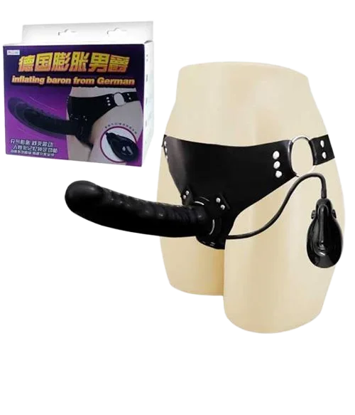 Automatic Inflatable Strap-On Penis Enhancer for Intense Pleasure