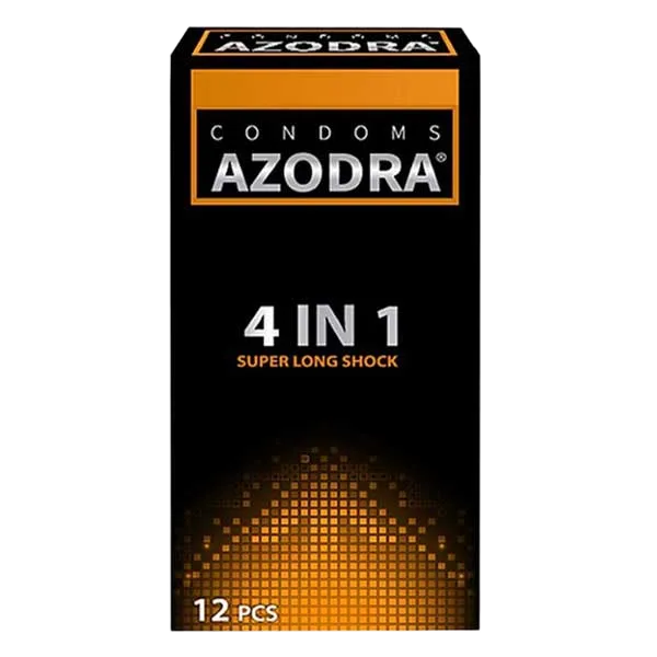 Azodra 4in1 Condom Ribbed G-Spot Delay Lasting Premium Thai Brand