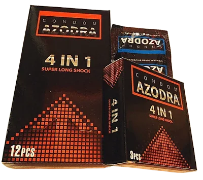 AZODRA 4IN1 Ribbed Textured Delaying Condom for Men