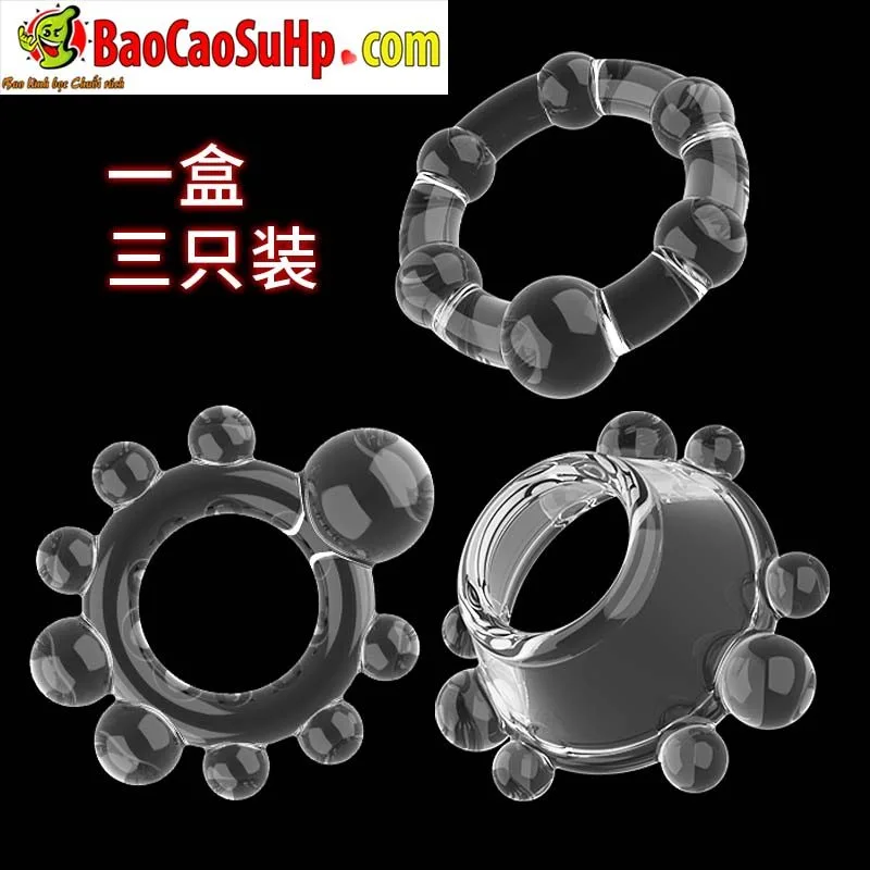 Anulus Praeputialis Thick Beaded Cock Rings Set — photo 5