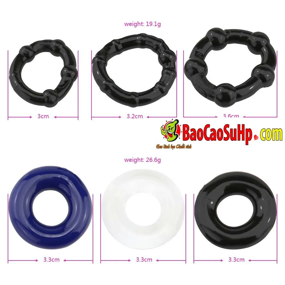 TRUST ME Durable Soft Penis Rings Set of 3 — photo 4