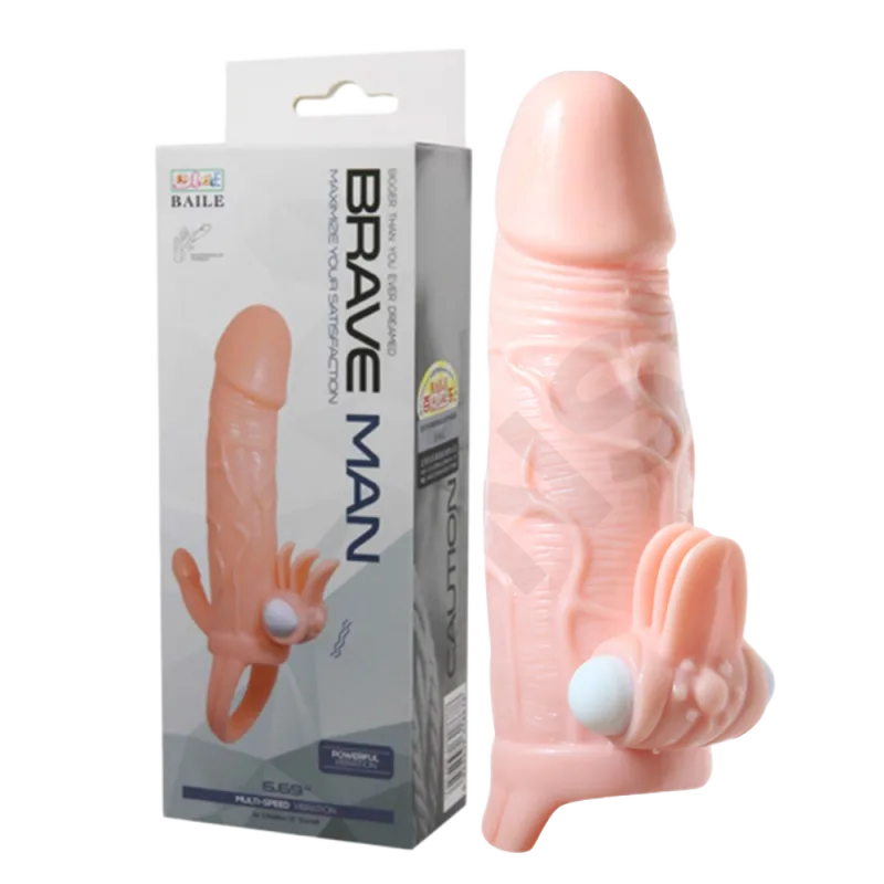 Baile Braveman 6.69" Vibrating Penis Sleeve for G-Spot Stimulation