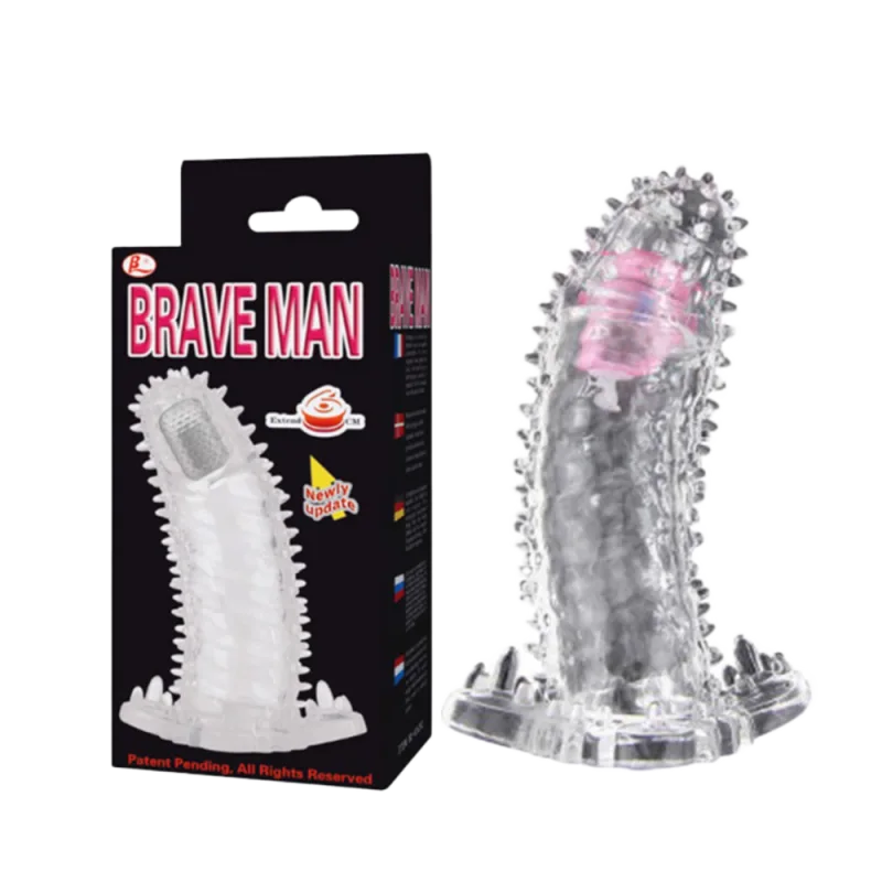 Baile Braveman Vibrating Extension Condom for Male Confidence