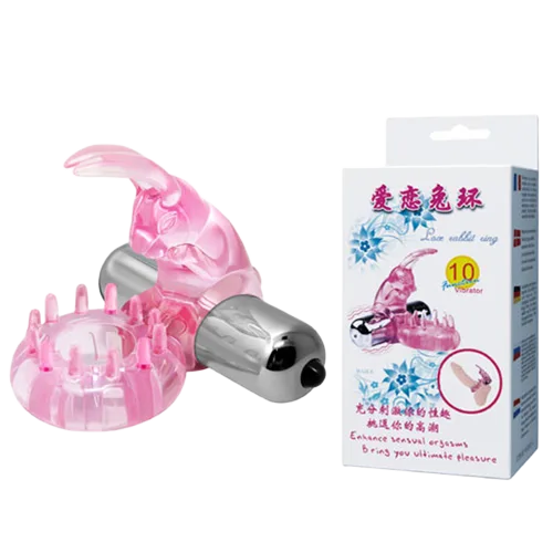 Baile bunny ear vibrating cock ring men pleasure enhancer