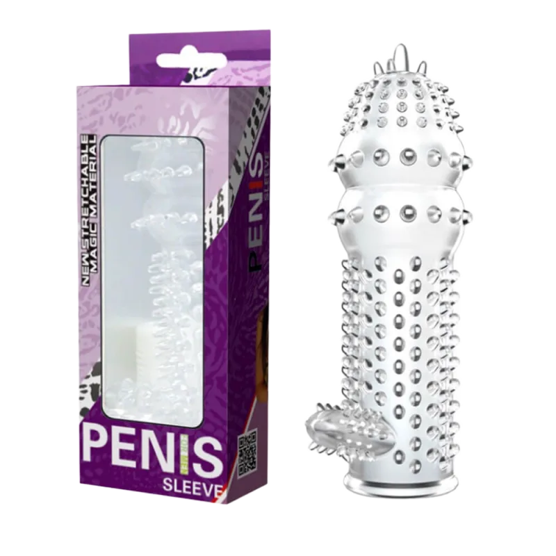 Baile Crystal Sleeve Textured Silicone Penis Extension