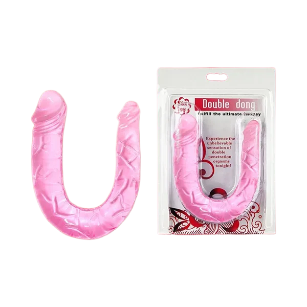 Baile Double Dong Curved Silicone 2-Head Dildo 29.8cm