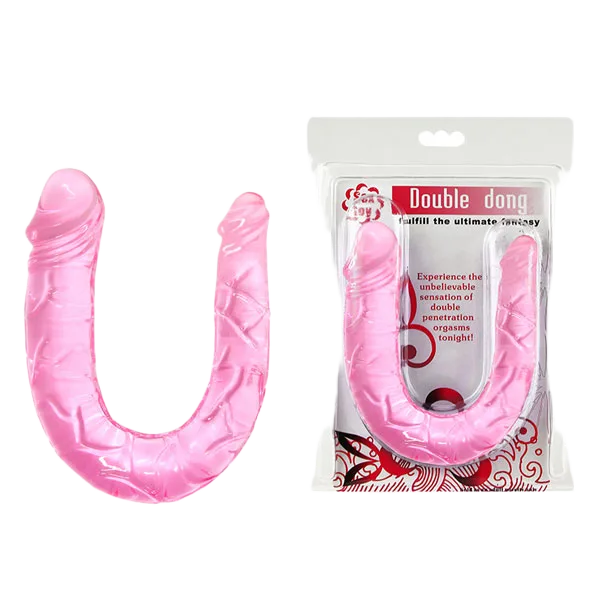 Baile Double Dong Transparent Silicone Dual-Ended