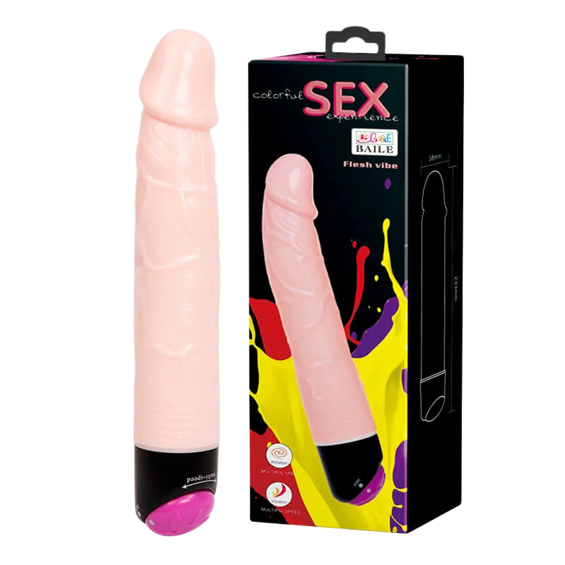 Baile Dual-Powered Textured Silicone Vibrating Masturbator