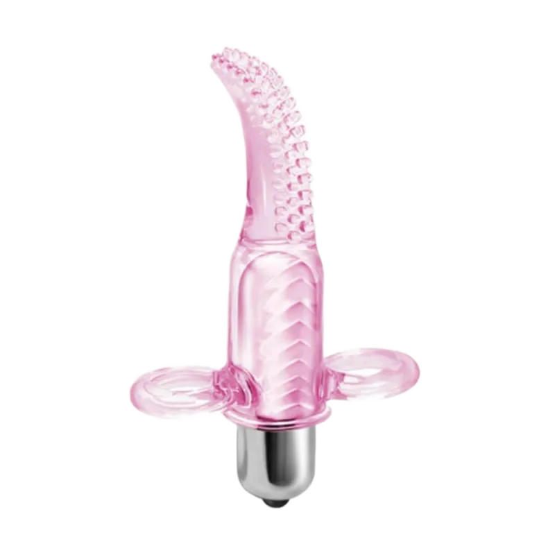 Baile Finger Vibrator Tongue  Soft Pink Stimulator