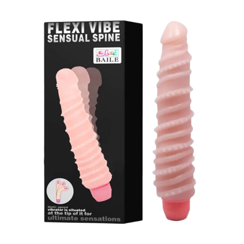 Baile Flexi Vibe Twist Realistic Soft Silicone Dildo