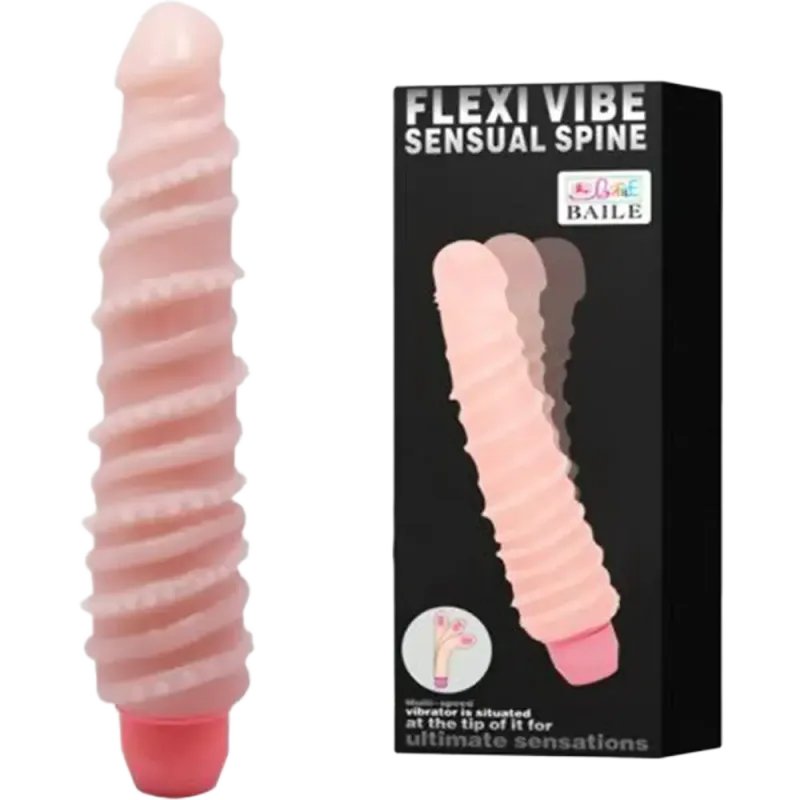Baile Flexi Vibe Twist Soft Silicone Realistic Dildo