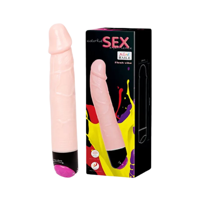 Baile Handheld Dual Motor Vibrating Dildo with 2 Pins