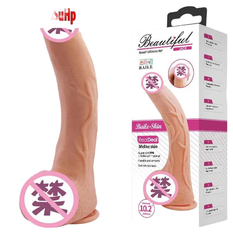 Baile Jack Real Skin Soft Large Realistic Dildo TPR Toy