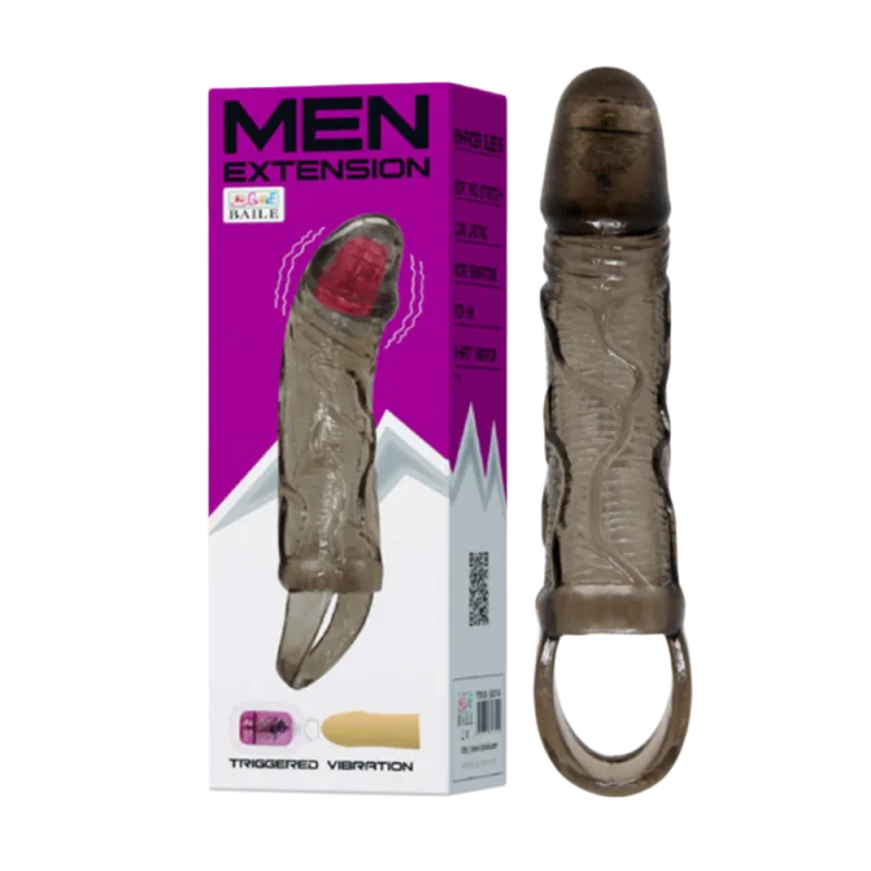 Baile Men Extension Vibrating Condom – Boost Size & Performance