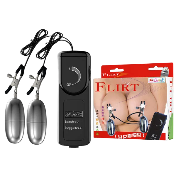 Baile Nipple Clamp with Vibrating Egg for Intense