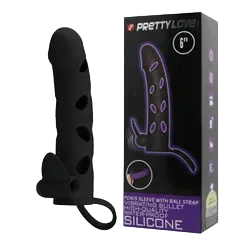 Baile Pretty Love Vibrating Adjustable Condom with Ring