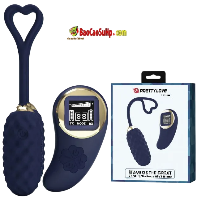 Baile Prettylove Blue Remote Silicone Vibrating Egg