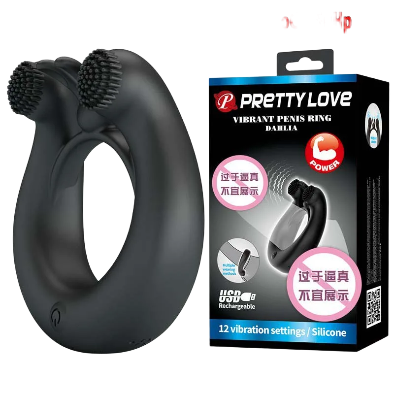 Baile Prettylove Dual Motor Vibrating Master Ring 12 Modes