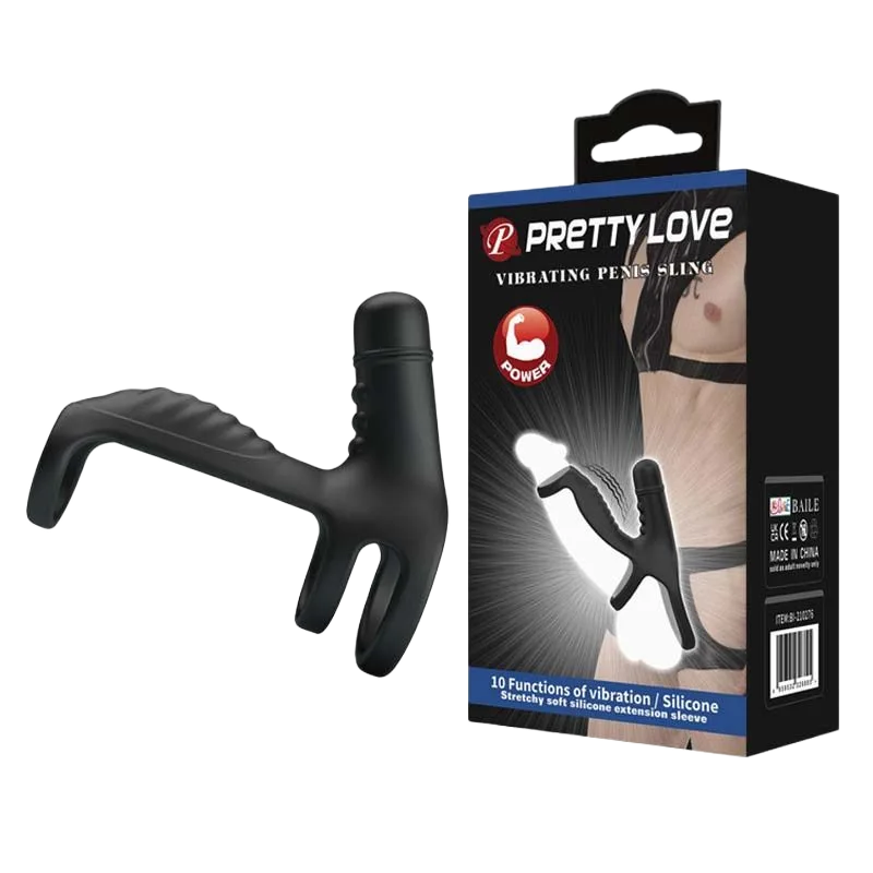 Baile Prettylove Penis Sling Strong Vibration 10 Modes