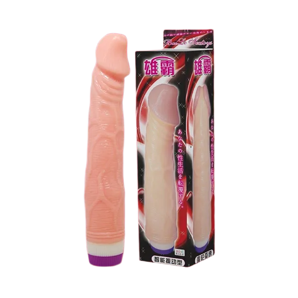 Baile Realistic Ribbed Vibrating Dildo for Men
