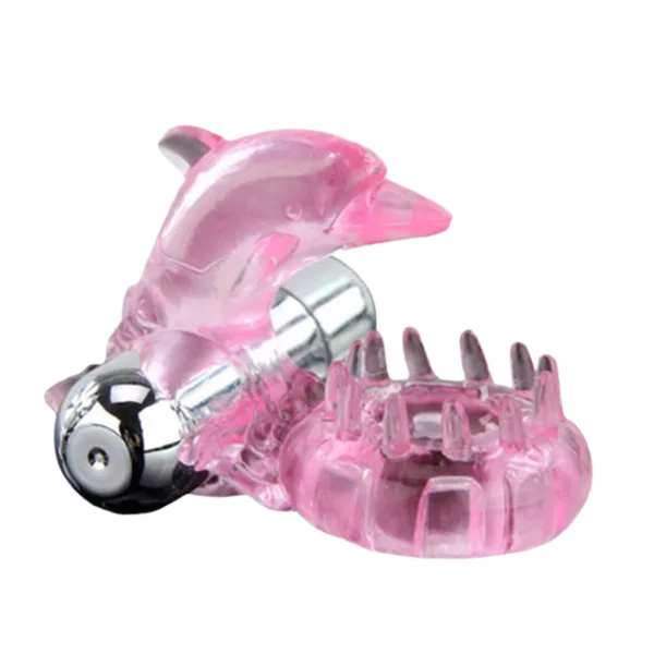 Baile Silicone Dolphin Love Ring Soft Flexible Couples Vibrator