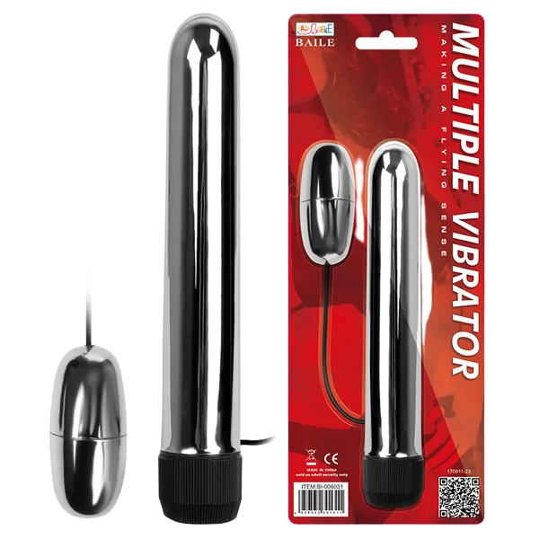 Baile Stainless Steel G-Spot Vibrator Egg Dual Pleasure