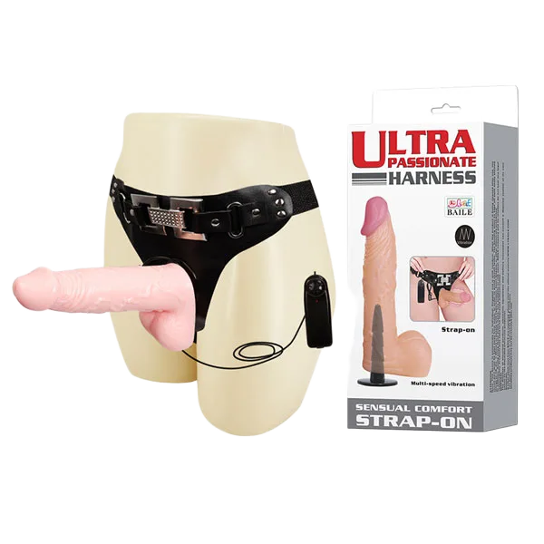 Baile Strap-On Dildo with Powerful Vibration and Realistic Feel