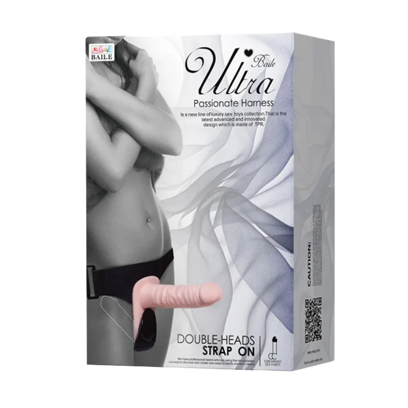 Baile Strap-On Double-Ended Vibrating Dildo Adjustable Size