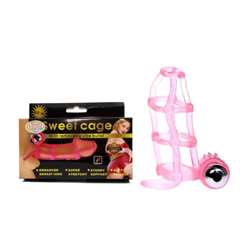Baile Sweet Cage vibrating textured condom for couples