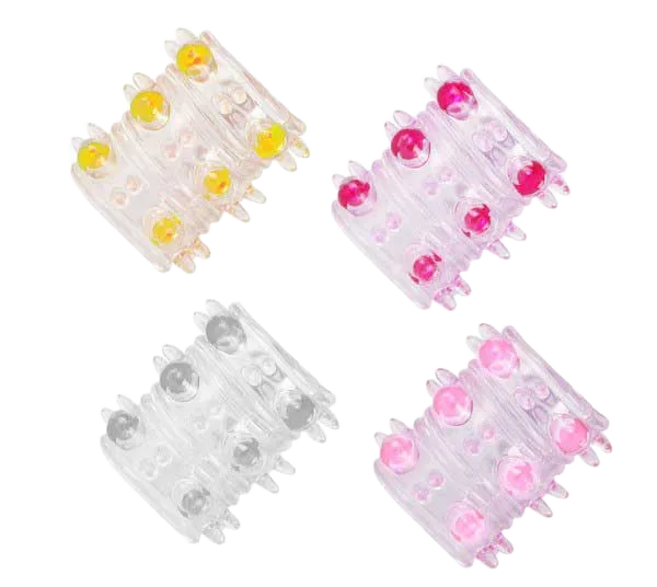 Baile Textured Cock Ring With Beads Intense Stimulation