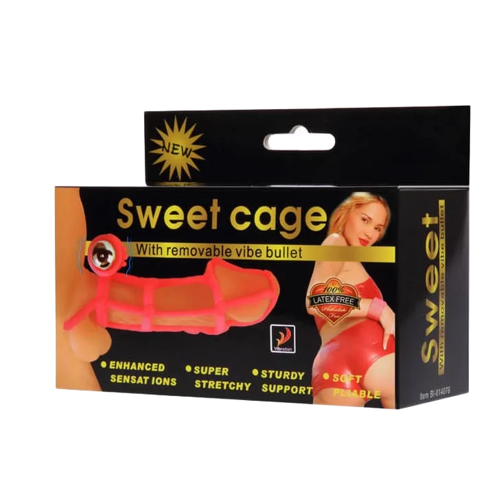 Baile Textured Vibrating Silicone Condom Delay Sex