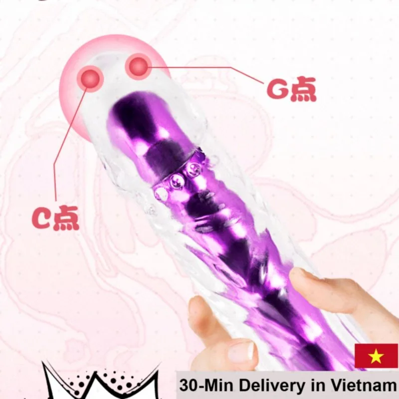 Baile Transparent Realistic Male Masturbator 8 Vibration Levels