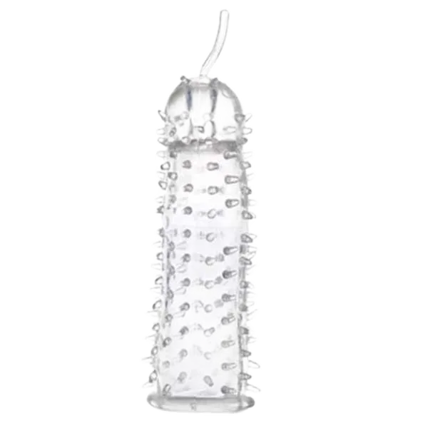 Baile Transparent Ribbed G-Spot Vibrating Condom Sleeve