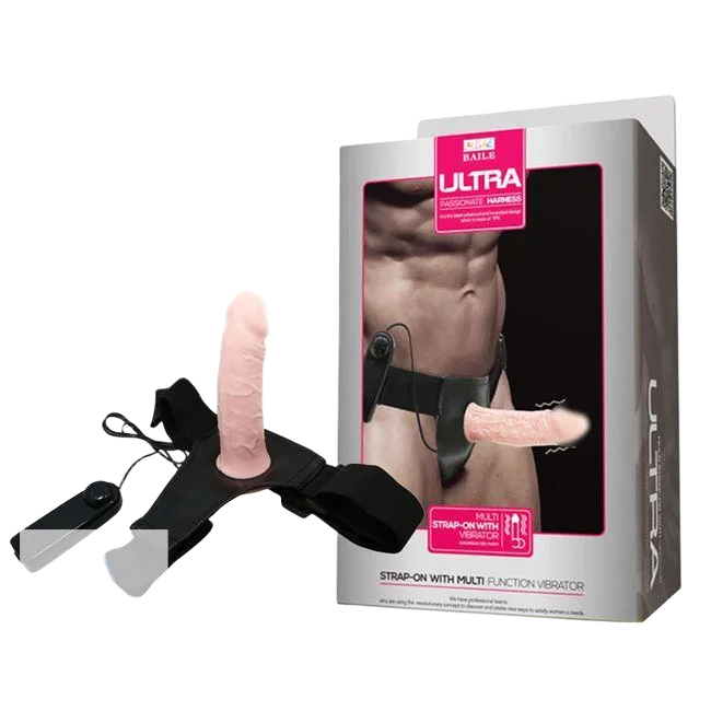 Baile Ultra Harness Hollow Strap-On Vibrating Dildo