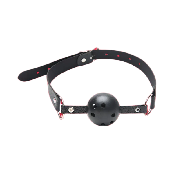 Ball Gag Mouth Restraint PU Leather BDSM Bondage Accessory