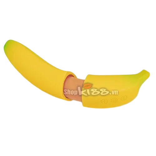 Banana Shaped Vibrating Realistic Silicone Dildo for Couples