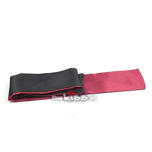 Silky Satin Blindfold Soft BDSM Eye Mask Black Red — photo 5