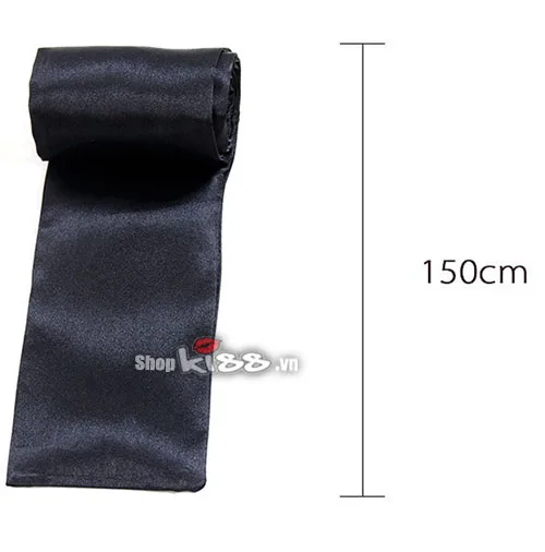 Silky Satin Blindfold Soft BDSM Eye Mask Black Red — photo 6
