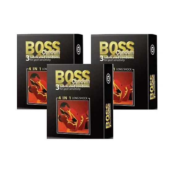 BOSS 4 in 1 Longshock Premium Latex Performance Condoms — photo 4