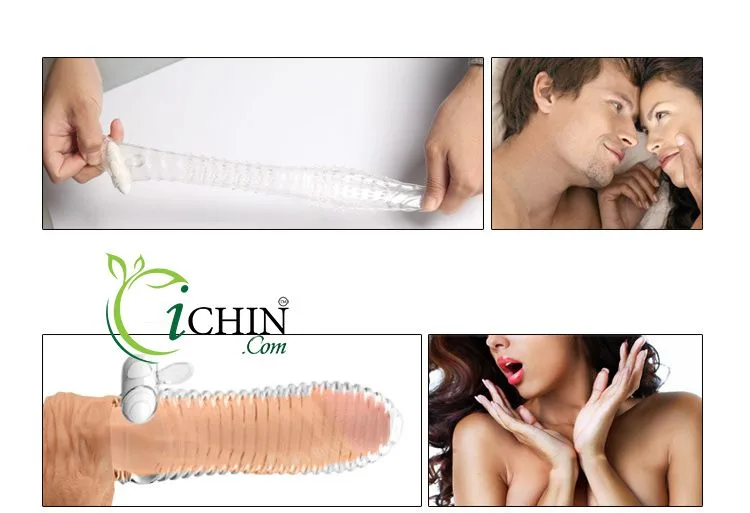 Vibrating Crystal Ribbed Condom Soft Comfortable Latex — photo 2