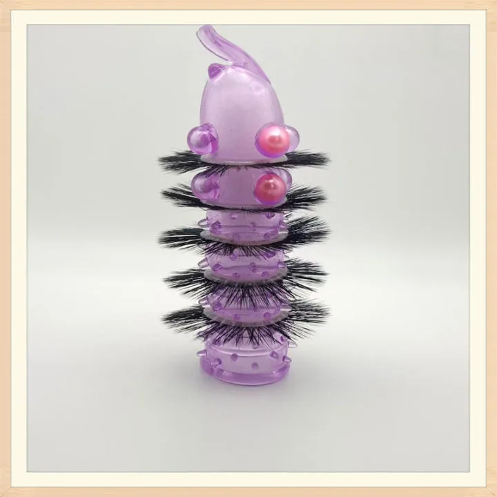 Double Beaded Furry Eyelash Condom 5 Layer Intense Pleasure — photo 3
