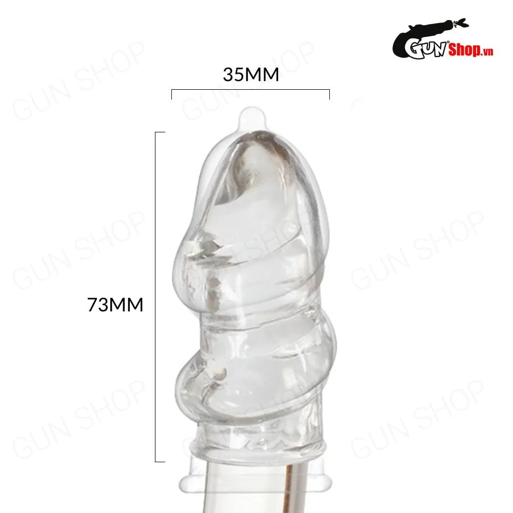 Aichao Pink Enlarging Condom Soft Silicone Sleeve — photo 3