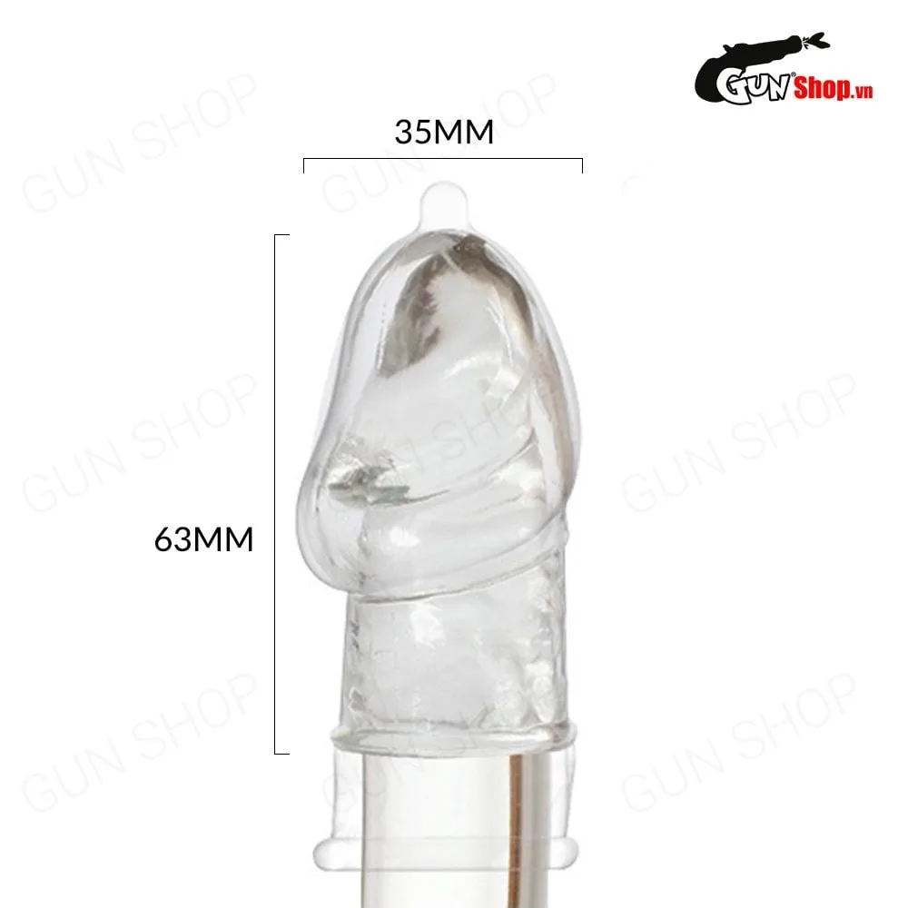 Aichao Pink Enlarging Condom Soft Silicone Sleeve — photo 4