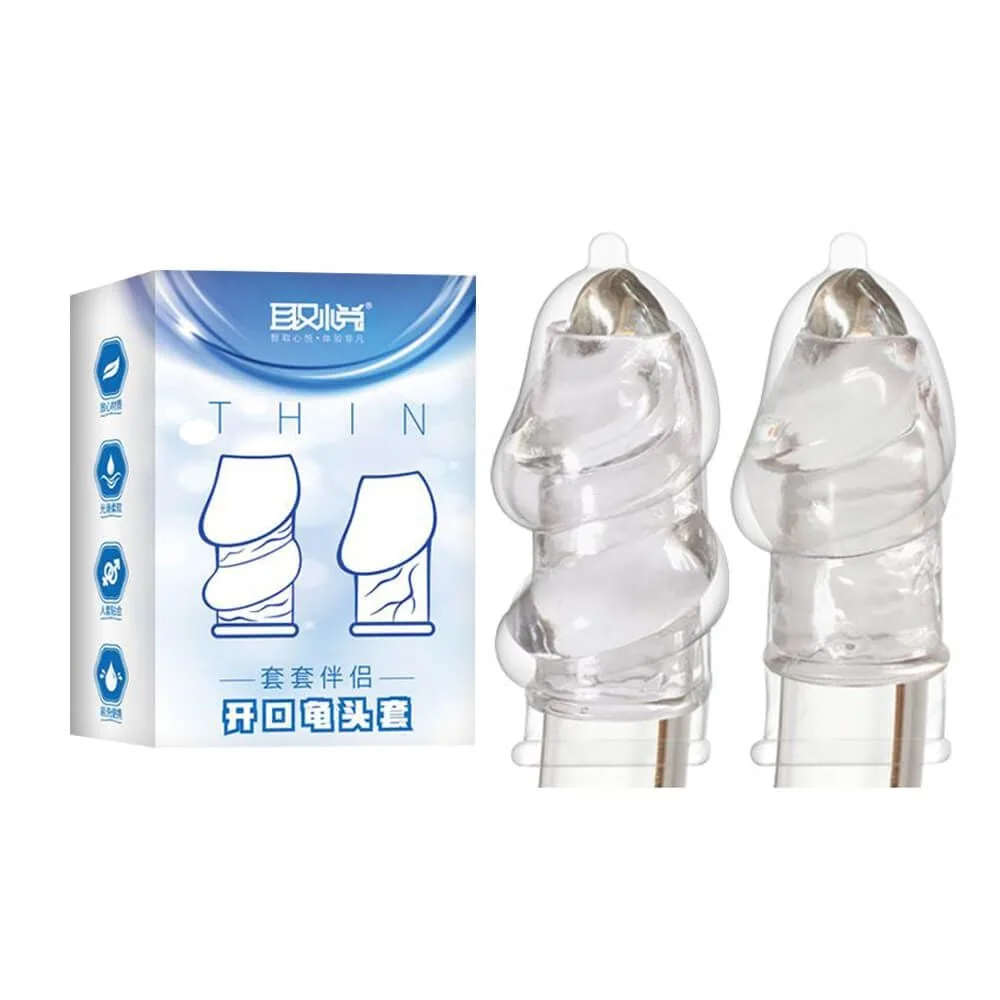 Aichao Thin Blue Open Head Size Booster Dildo — photo 2