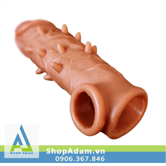 Textured Silicone Penis Sleeve Realistic Soft Spiked Feel — photo 2