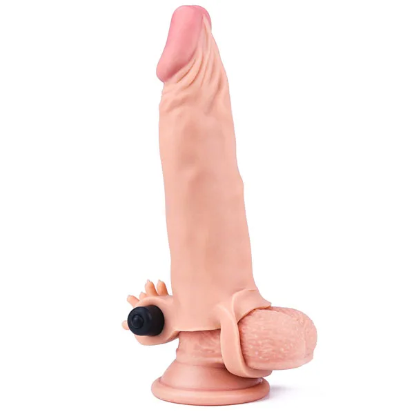 Lovetoy Pleasure X-Tender Vibrating Extension Premium Silicone Condoms — photo 3