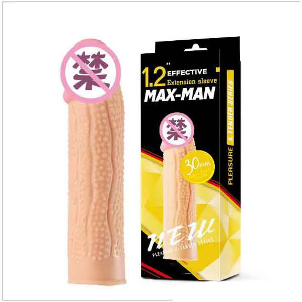 Maxman Textured Dot Silicone Condom for Size Enhancement — photo 5