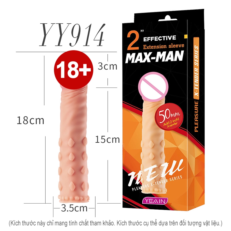 Maxman Silicon Spiked 5cm Extra Length Condom Pack — photo 6