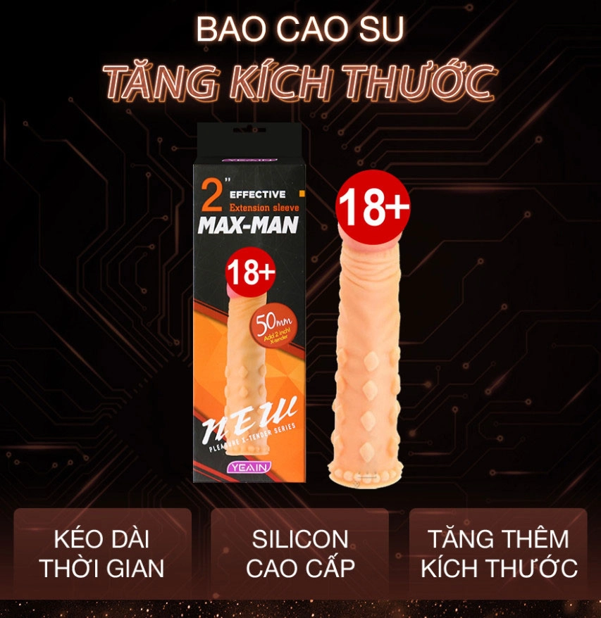 Maxman Silicon Spiked 5cm Extra Length Condom Pack — photo 7