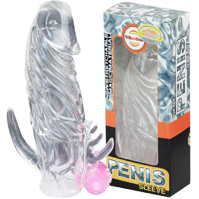Penis Sleeve Ribbed Vibrating Condom Enhance Sexual Pleasure — photo 7